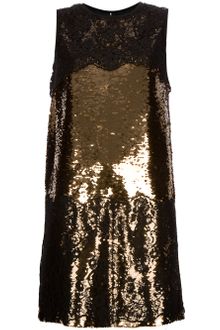 Dolce & Gabbana Lace Sequinned Dress - Lyst