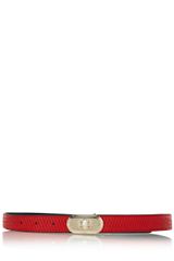 Karen Millen Textured Snake Skinny Belt