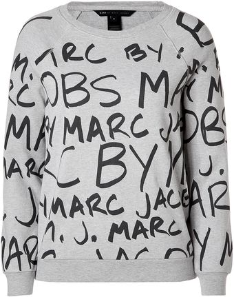 Marc By Marc Jacobs Washed Cotton Sweatshirt - Lyst