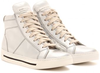 Marc By Marc Jacobs Mylo Metallic Leather Hightop Sneakers - Lyst