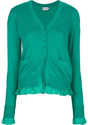Moncler Ruffled Cardigan - Lyst