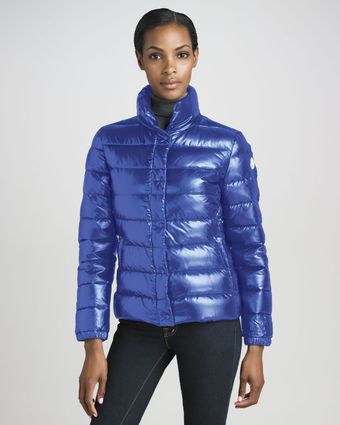 Moncler Short Laque Puffer Jacket Roya - Lyst