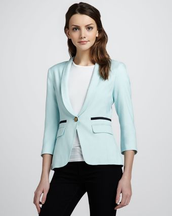 Smythe Shawl Collar One Button Blazer - Lyst