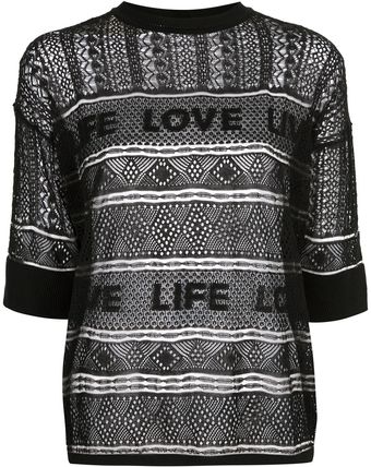 Sonia Rykiel Life Love Knit Top - Lyst