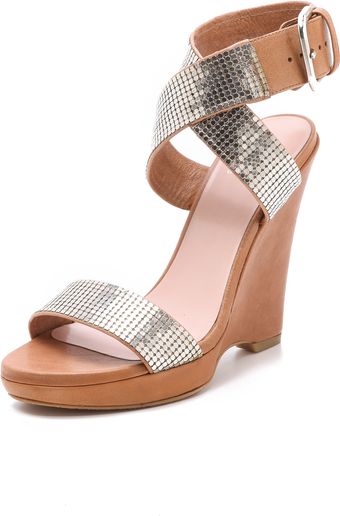 Stuart Weitzman Metalmania Chainmail Sandals - Lyst