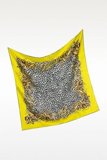 Versace Animal Print Silk Square Scarf - Lyst