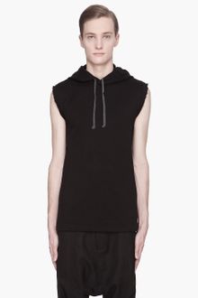 Comme Des Garçons Black Sleeveless Back Patch Hoodie - Lyst