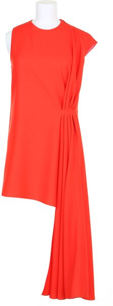 Dior Asymmetric Draped Dress in Polyester - Lyst