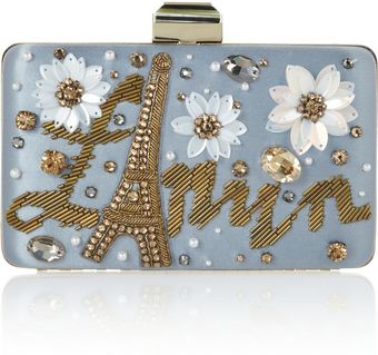 Lanvin Sea Breeze Embellished Satin Box Clutch - Lyst