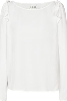 Reiss Emilia Frill Shoulder Top - Lyst