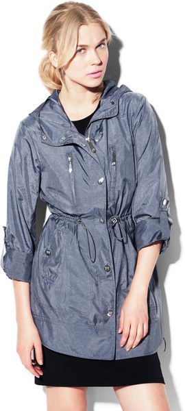 Vince Camuto Claire Drawstring Rain Jacket - Lyst