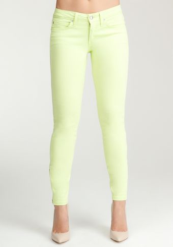 Bebe Ankle Zip Pave Icon Skinny Jean  - Lyst