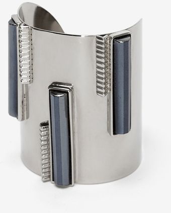 Ben Amun Striped Gunmetal Cuff - Lyst