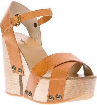 Chloé Platform Sandal - Lyst