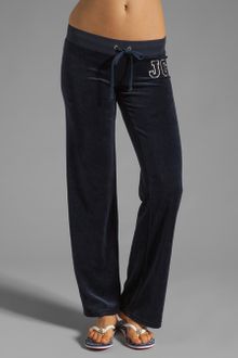 Juicy Couture Velour Jc Collegiate Boucle Pant - Lyst