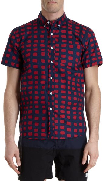 Saturdays Surf Nyc Brush Stroke Print Short Sleeve Shirt - Lyst