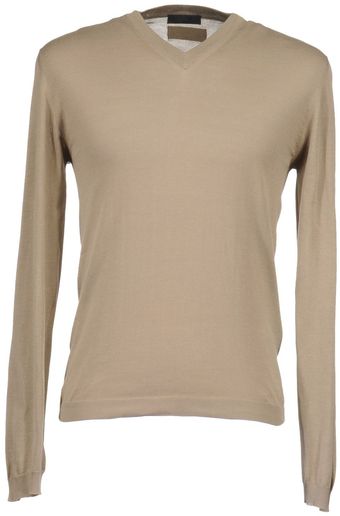 Prada V-Neck Jumper - Lyst