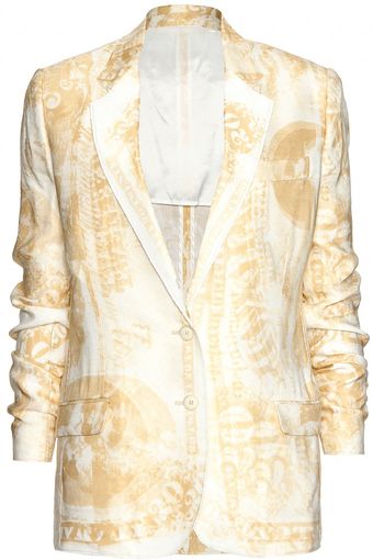 Acne Jinx Currency Print Blazer - Lyst