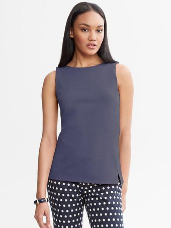 Banana Republic Ponte Knit Back Cut-Out Tank - Lyst