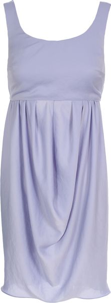 Carven Washed Satin Dress with Bow Back - Lyst