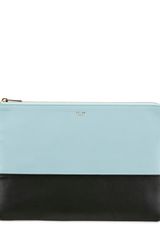 Celine Bicolored Solo Pouch Leather Clutch