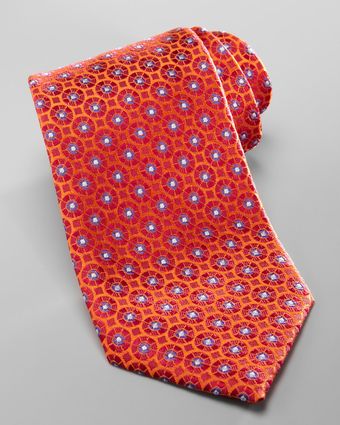 Charvet Medallion Silk Tie Orangered - Lyst