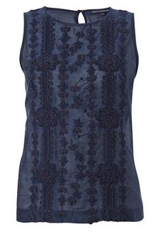 French Connection Annie Embroidered Vest Top - Lyst