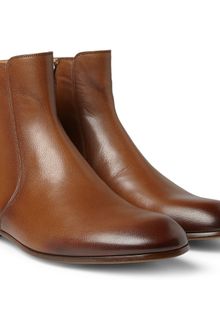 Gucci Burnished Leather Boots - Lyst