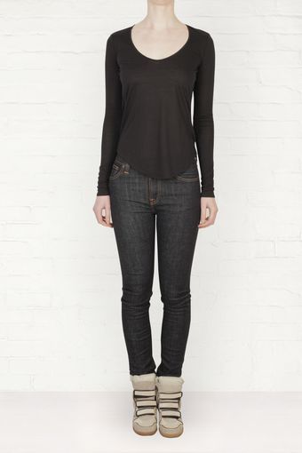Helmut Lang Helmut By Helmut Lang Black Modal Long Sleeve T-shirt - Lyst