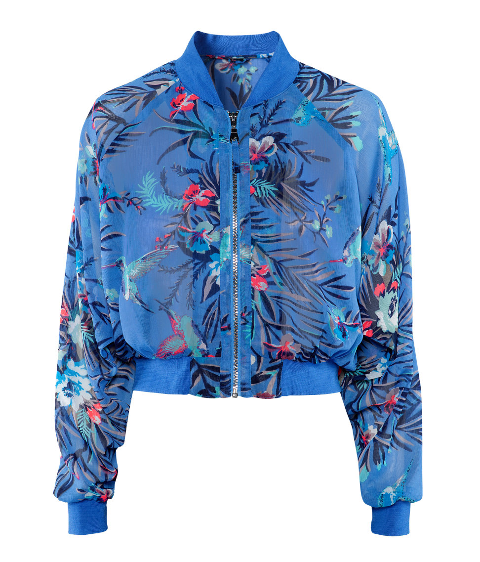 h&m reversible bomber jacket floral