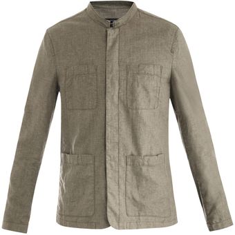 John Varvatos Patch Pocket Linen Jacket - Lyst
