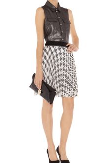 Karen Millen Check Print Skirt - Lyst