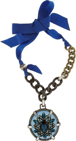 Lanvin Oversized Crystal Necklace - Lyst
