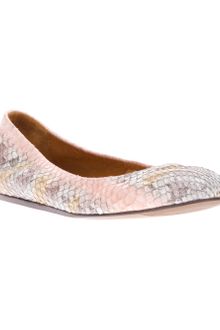 Lanvin Snakeskin Ballerina Flat - Lyst