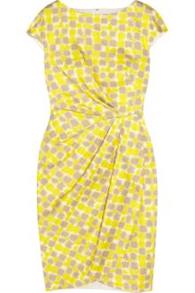 Lela Rose Printed Stretch Cotton Dress - Lyst