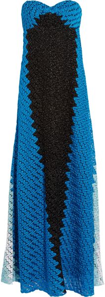 Missoni Strapless Crochetknit Gown - Lyst