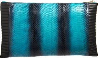 Reece Hudson Snakeskin Oversized Bowery Clutch - Lyst