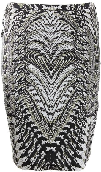 Roberto Cavalli Reptile Print Pencil Skirt - Lyst