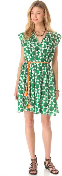 Saloni Mira Cap Sleeve Dress - Lyst