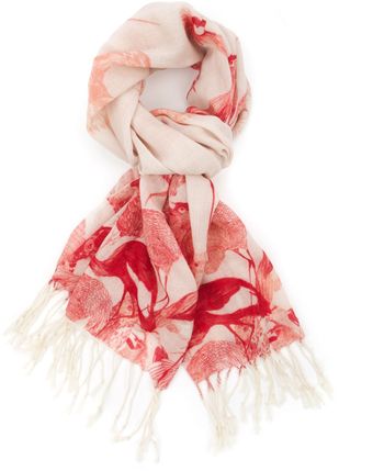 Ted Baker Owlie Woodland Bird Scarf - Lyst