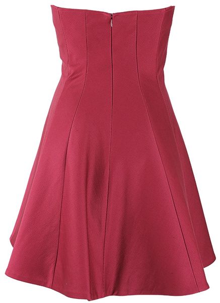 strapless full skirt dress