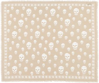 Alexander McQueen Modal Skull Scarf in Ropeivory - Lyst