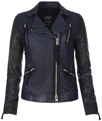 AllSaints Leather Biker Jacket - Lyst