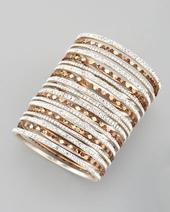 Chamak By Priya Kakkar Set Of 18 Multi Crystal Bangles - Lyst