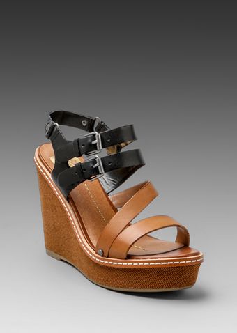 Dolce Vita Dv By Jobin Wedge in Cognac - Lyst