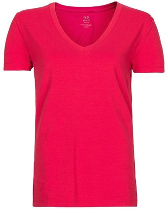 Mango V Neckline Tshirt - Lyst