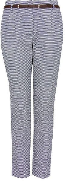 Mango Striped Seersucker Trousers - Lyst