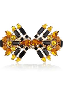 Roberto Cavalli Gold-Plated Swarovski Crystal Bracelet - Lyst