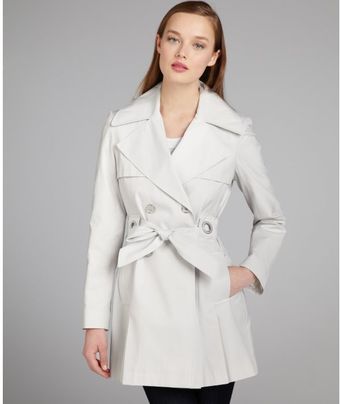 Via Spiga Dove Cotton Blend Doublebreasted Scarpa Belted Trench Coat - Lyst