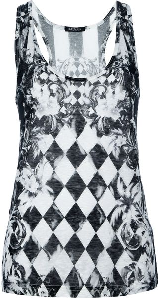 Balmain Printed Vest - Lyst